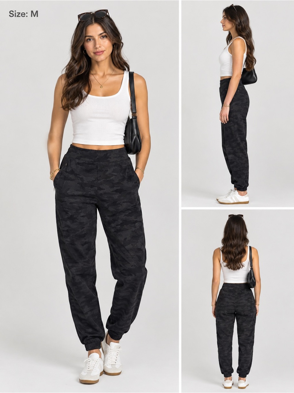 Athleta womans Black Camo Joggers